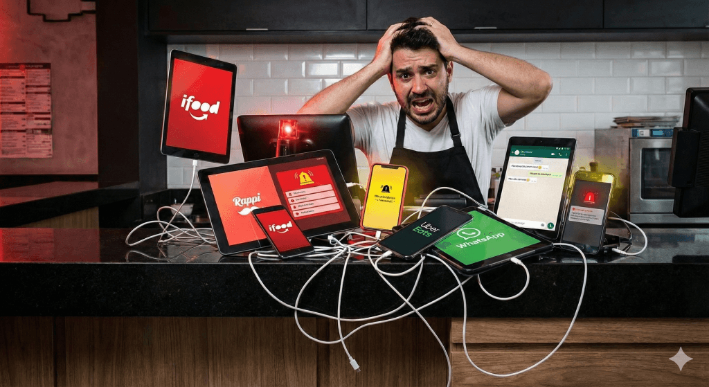 O Caos dos Tablets Por que integrar o iFood ao seu sistema é urgente