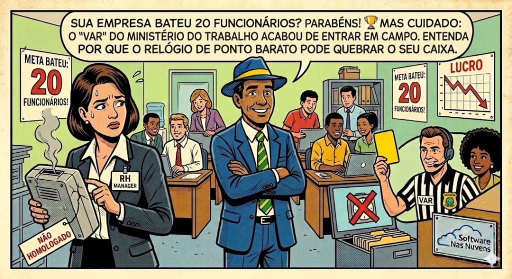 controle de ponto 20 funcionários